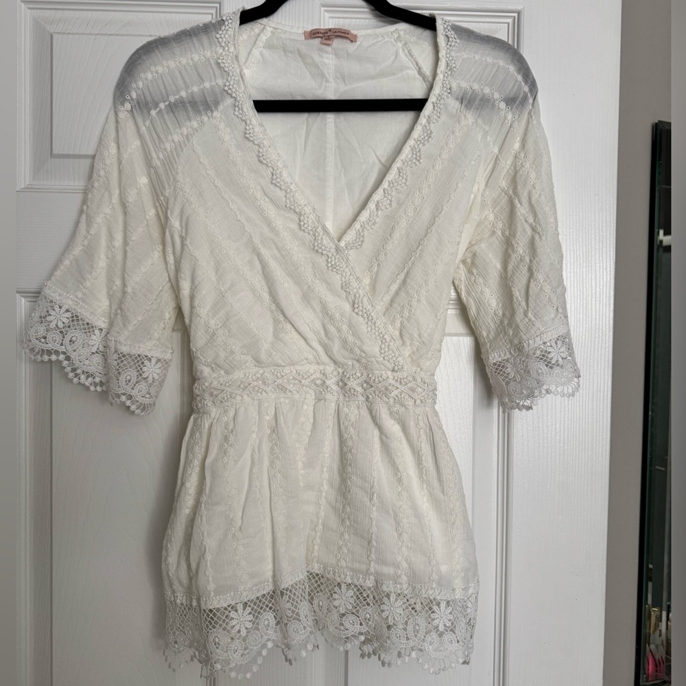Gibson Latimer peplum top